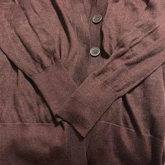 Loft - Maroon L/S Cardigan - Small - Picture 3 of 4